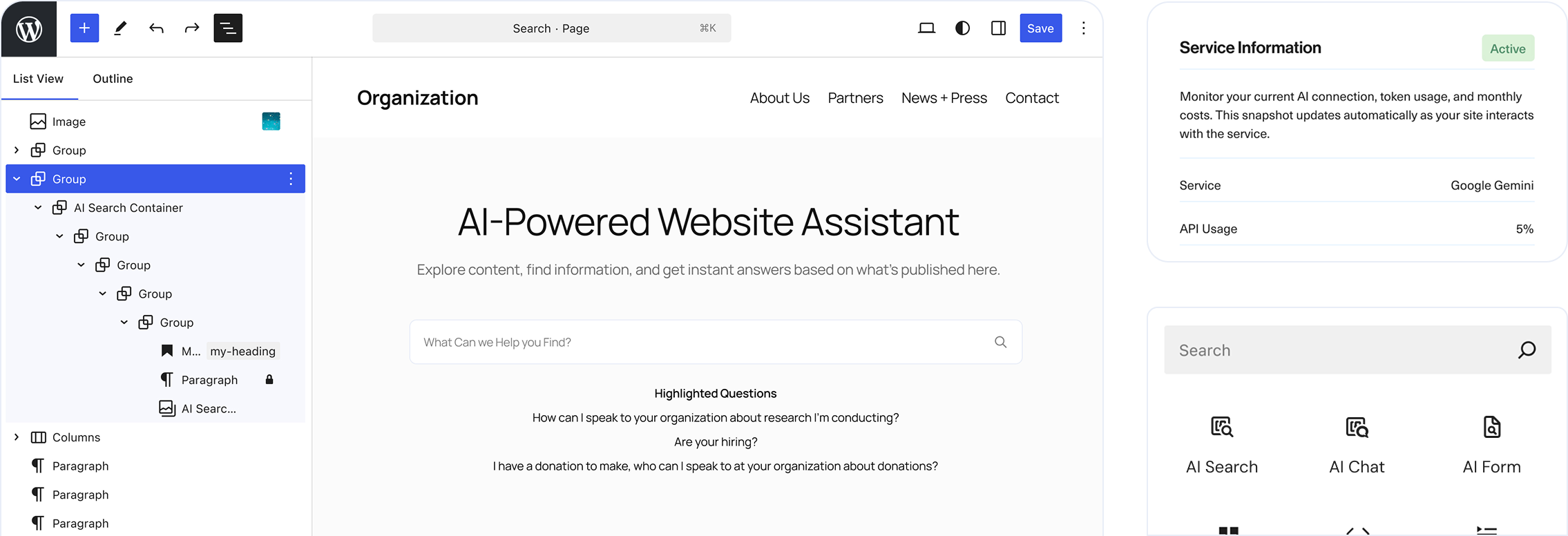 Amplify AI Knowledge Hub screen shots and feature shots.
